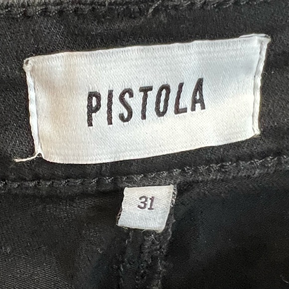 Pistola women Black distress skinny high rise jeans Frey hem Style Arielle Sz 31 - Picture 7 of 16